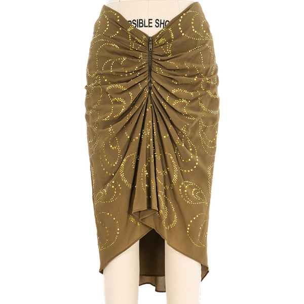 CELINE | TRIOMPHE PLEATED SILK SKIRT シルクスカート Celine Pleated Skirt Size 38 FR