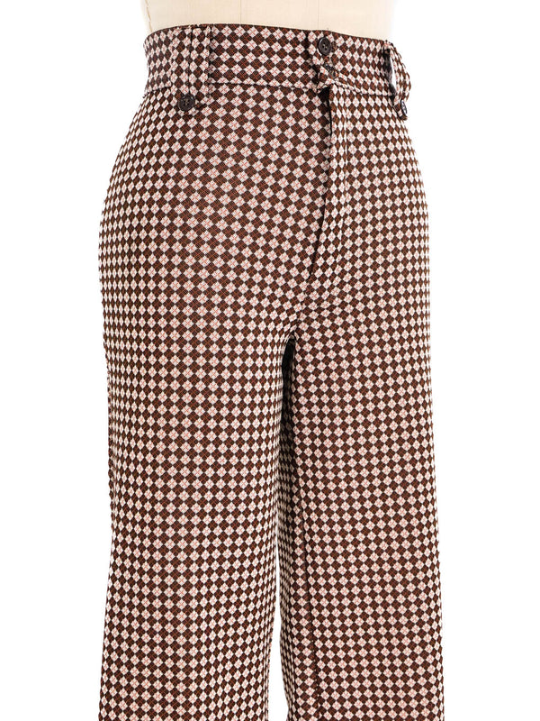 1970's Argyle Knit Flares Bottom arcadeshops.com