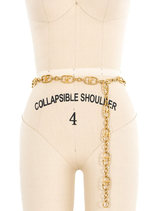 Roberta di Camerino Goldtone Logo Chain Belt Accessory arcadeshops.com