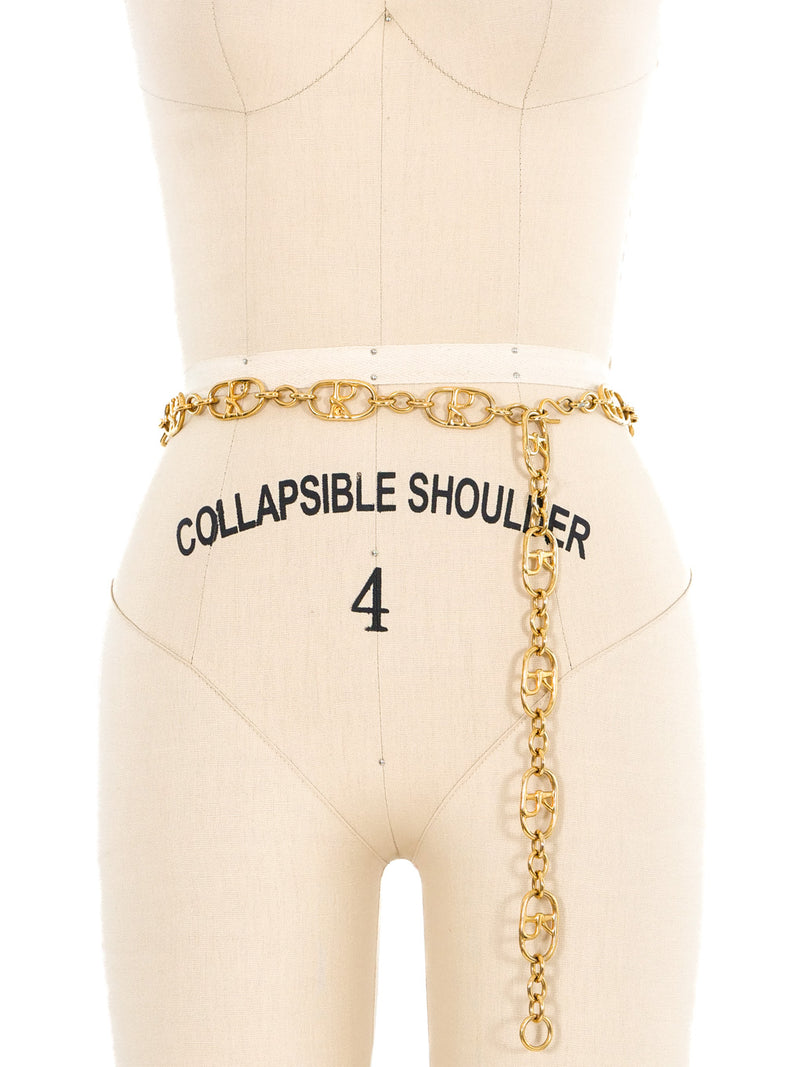 Roberta di Camerino Goldtone Logo Chain Belt Accessory arcadeshops.com