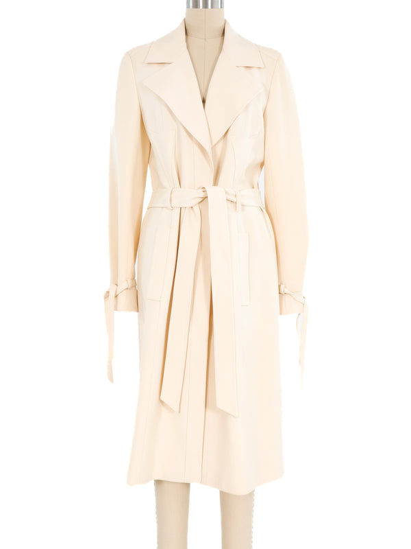Valentino Ivory Belted Jacket Jacket arcadeshops.com