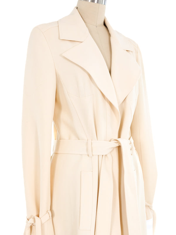 Valentino Ivory Belted Jacket Jacket arcadeshops.com