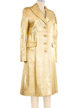 Moschino Cheap and Chic Gold Leather Jacket Jacket arcadeshops.com