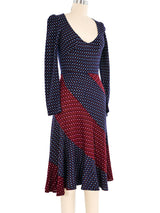 1970's Patchwork Knit Dress Dress arcadeshops.com