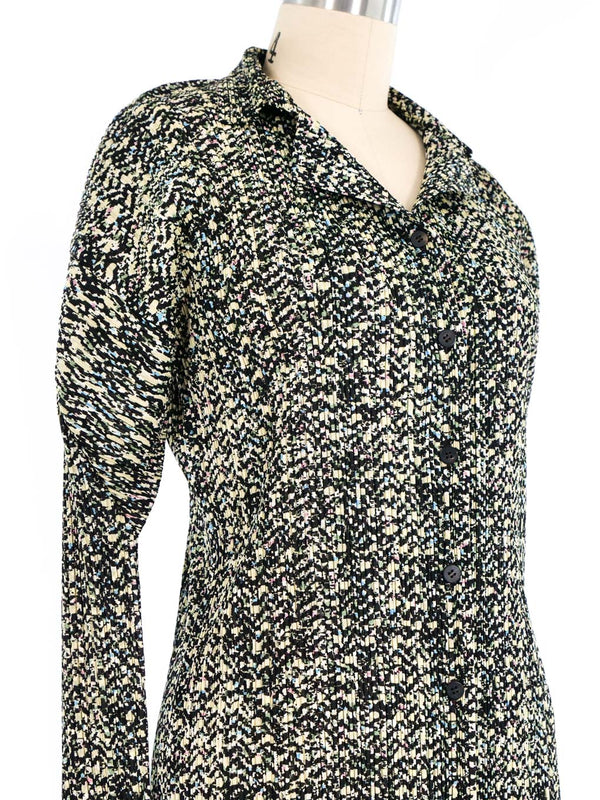 Issey Miyake Pleats Please Speckled Top Top arcadeshops.com