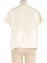 Yohji Yamamoto Top Stitched Satin Top Top arcadeshops.com