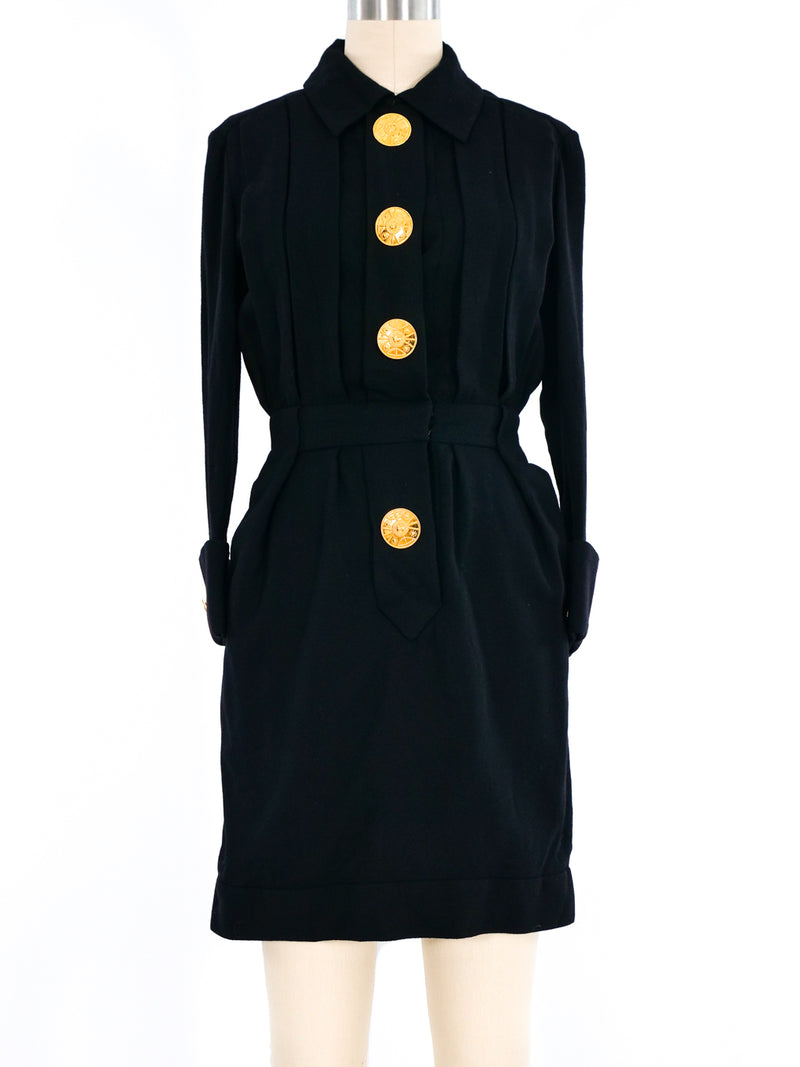 Chanel Button Front Coat Dress Dress arcadeshops.com