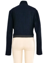 Versace Jeans Couture Cropped Glitter Jacket Jacket arcadeshops.com