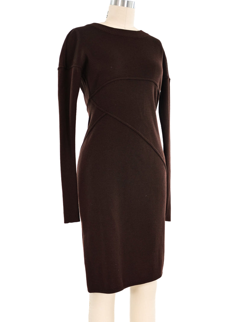 Alaia Seamed Knit Sweater Dress Dress arcadeshops.com