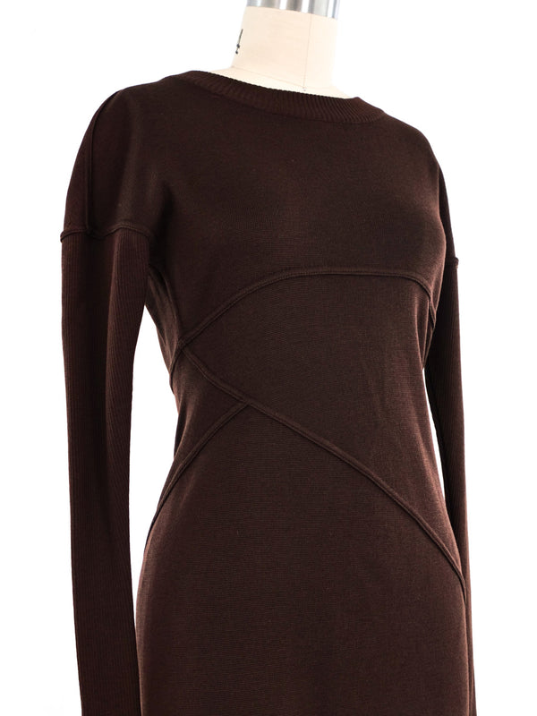 Alaia Seamed Knit Sweater Dress Dress arcadeshops.com