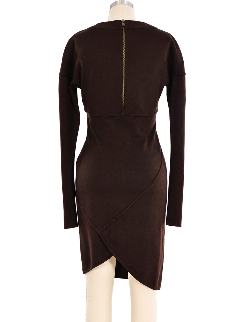 Alaia Seamed Knit Sweater Dress Dress arcadeshops.com