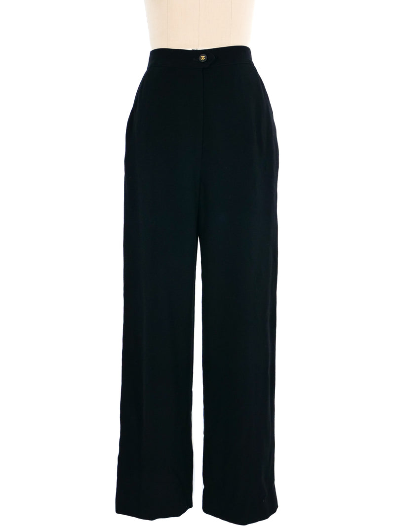 1994 Chanel High Waist Wool Trousers Bottom arcadeshops.com