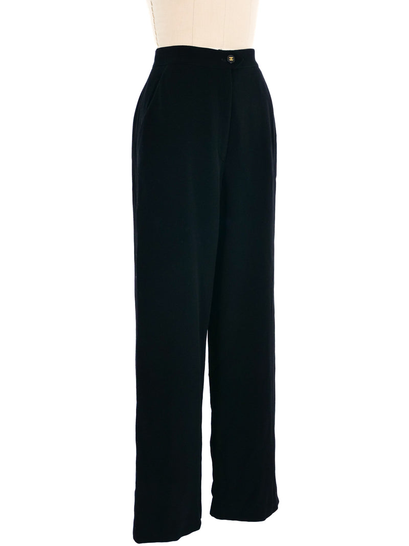 1994 Chanel High Waist Wool Trousers Bottom arcadeshops.com