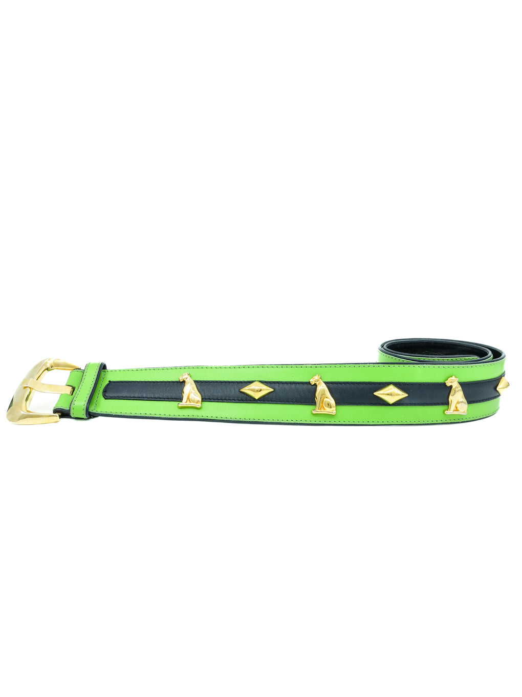 Escada Panther Studded Colorblock Belt display picture 1