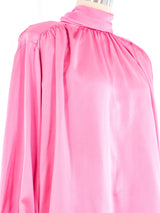 Yves Saint Laurent Pink Silk Blouse Top arcadeshops.com