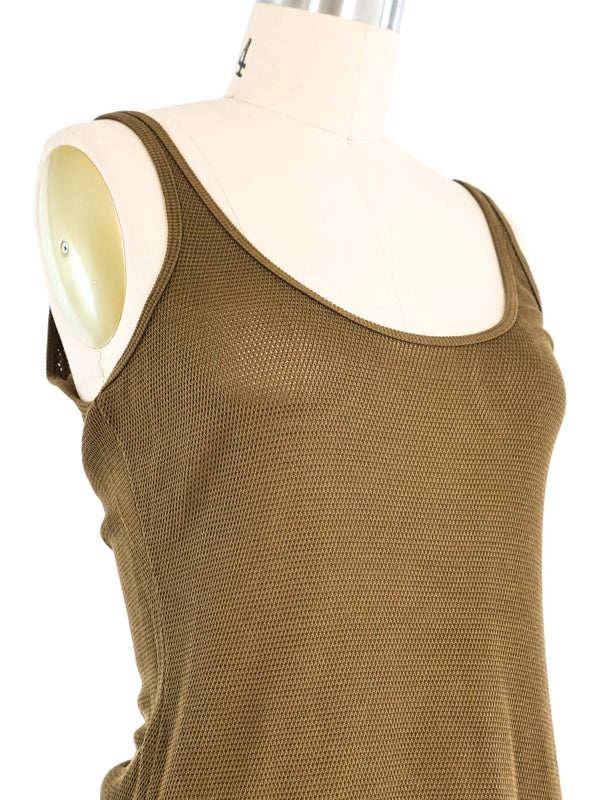 Gucci Olive Mesh Tank Top Top arcadeshops.com