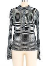 Missoni Knit Henley Top Top arcadeshops.com