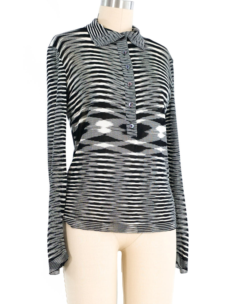 Missoni Knit Henley Top Top arcadeshops.com