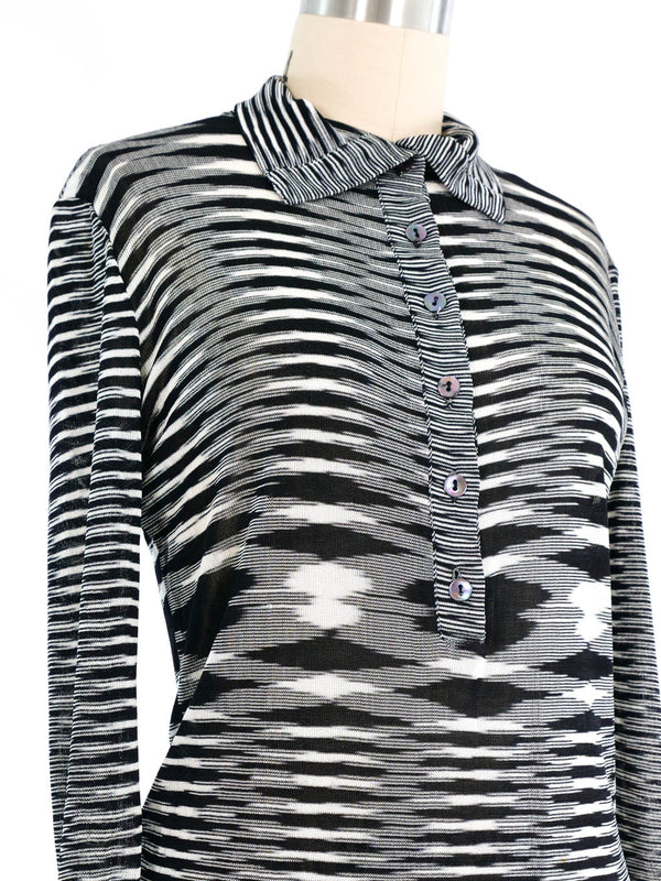 Missoni Knit Henley Top Top arcadeshops.com