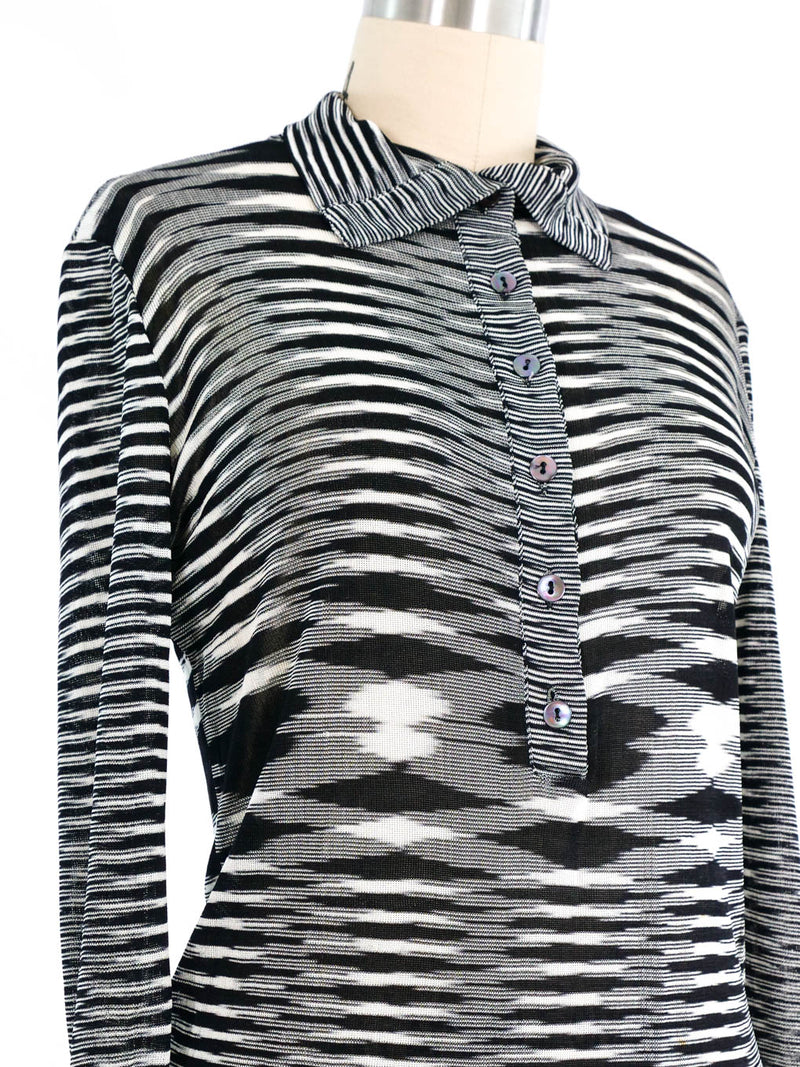 Missoni Knit Henley Top Top arcadeshops.com