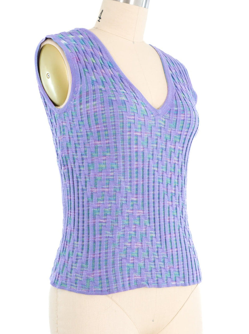 Missoni Lavender Knit Vest Top arcadeshops.com