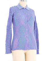 Missoni Lavender Knit Cardigan Top arcadeshops.com
