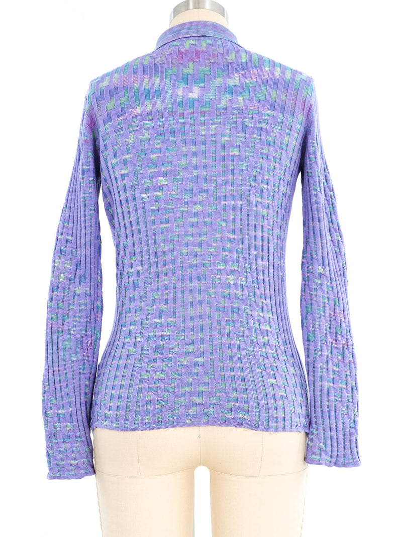 Missoni Lavender Knit Cardigan Top arcadeshops.com