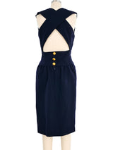 Oscar de la Renta Open Cross Back Dress Dress arcadeshops.com