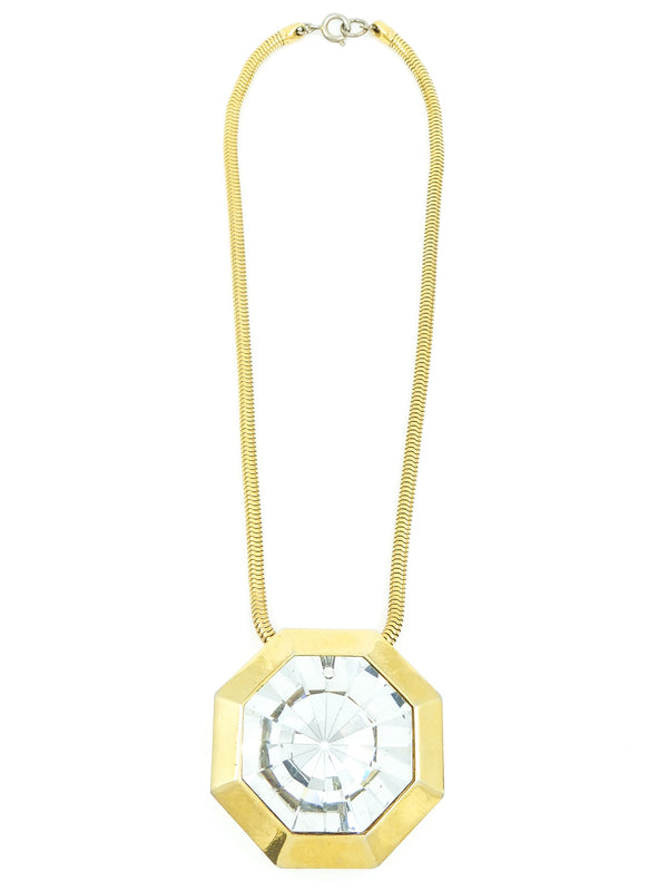 Lanvin Faceted Crystal Pendant Necklace Jewelry arcadeshops.com