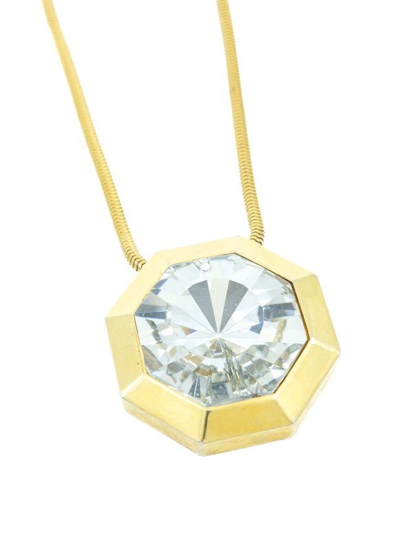 Lanvin Faceted Crystal Pendant Necklace Jewelry arcadeshops.com