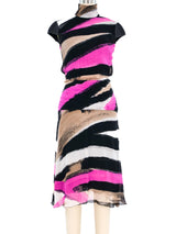 2001 Gianni Versace Couture Printed Silk Chiffon Dress Dress arcadeshops.com