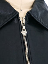 Gianni Versace Cropped Moto Leather Jacket Jacket arcadeshops.com