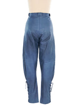 Gianni Versace Leather Lace Up Pants Bottom arcadeshops.com