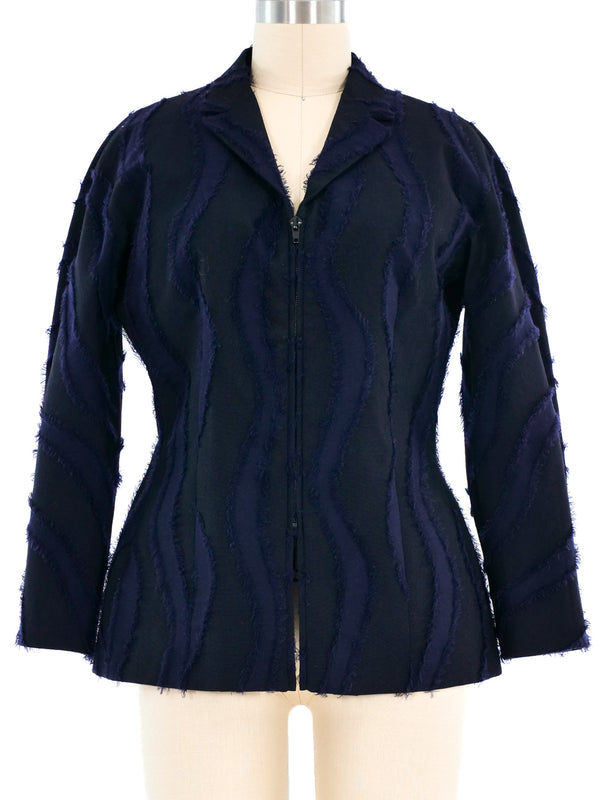 Gianni Versace Couture Raw Edge Wool Jacket Jacket arcadeshops.com