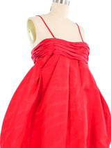 2007 Alexander McQueen Red Silk Architectural Dress Dress arcadeshops.com