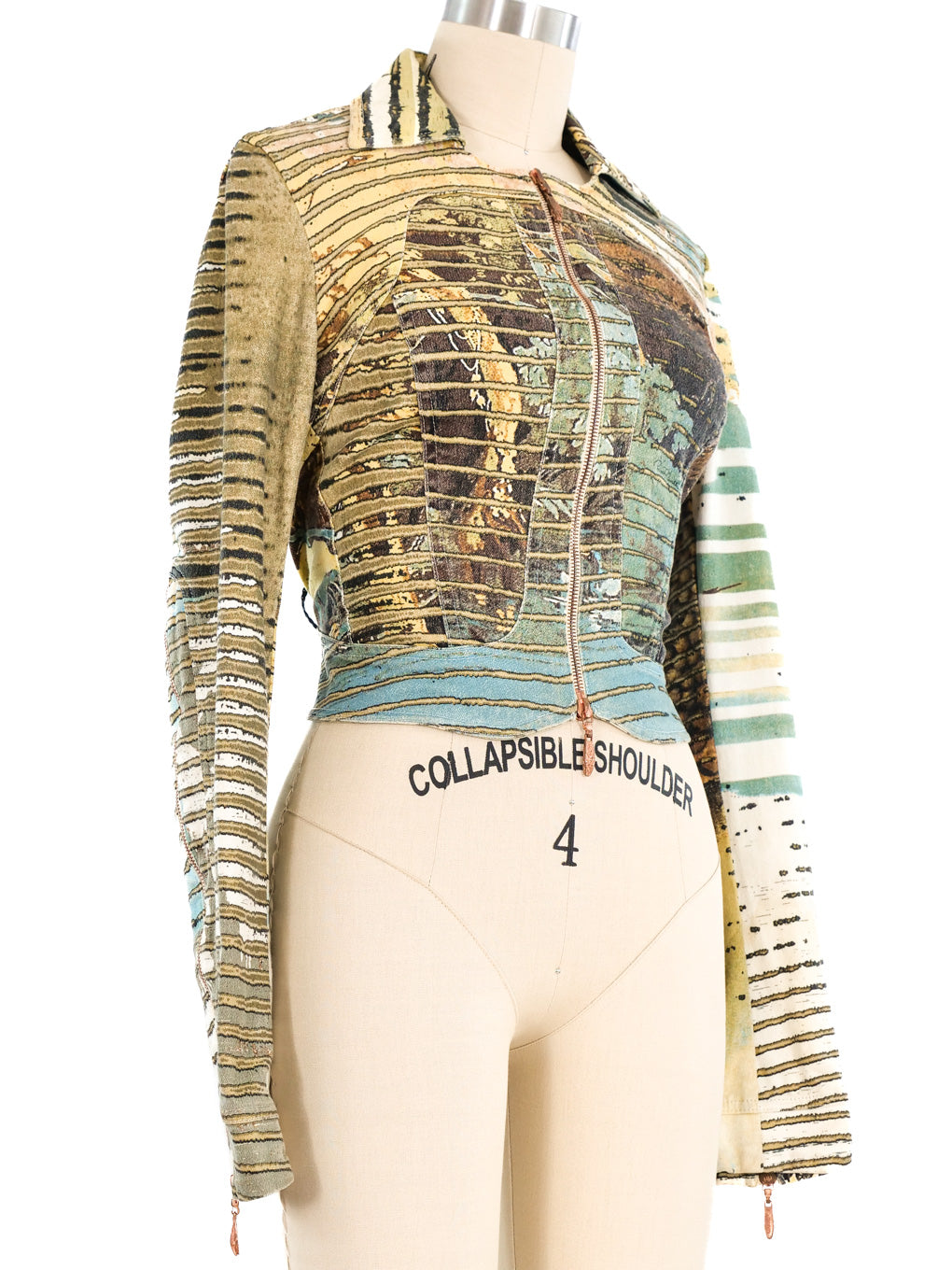 2002 Roberto Cavalli Animal Print Zip Jacket