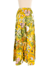 Tiered Floral Print Maxi Skirt Bottom arcadeshops.com