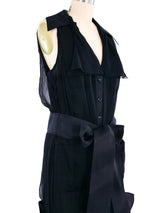 Carolina Herrera Ruffled Silk Chiffon Gown With Train Dress arcadeshops.com