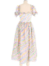 Nina Ricci Pastel Striped Silk Dress Dress arcadeshops.com