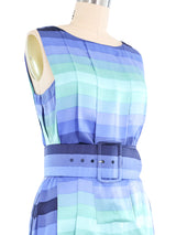 Laura Biagiotti Ombre Silk Charmeuse Pleated Dress Dress arcadeshops.com