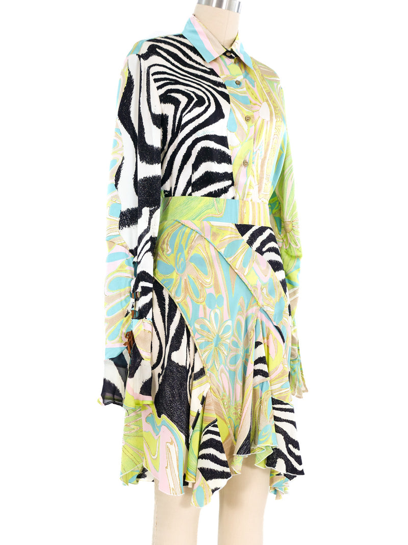 Roberto Cavalli Mixed Print Skirt Ensemble Suit arcadeshops.com