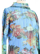 1994 Pleats Please Issey Miyake Floral High Neck Top Top arcadeshops.com