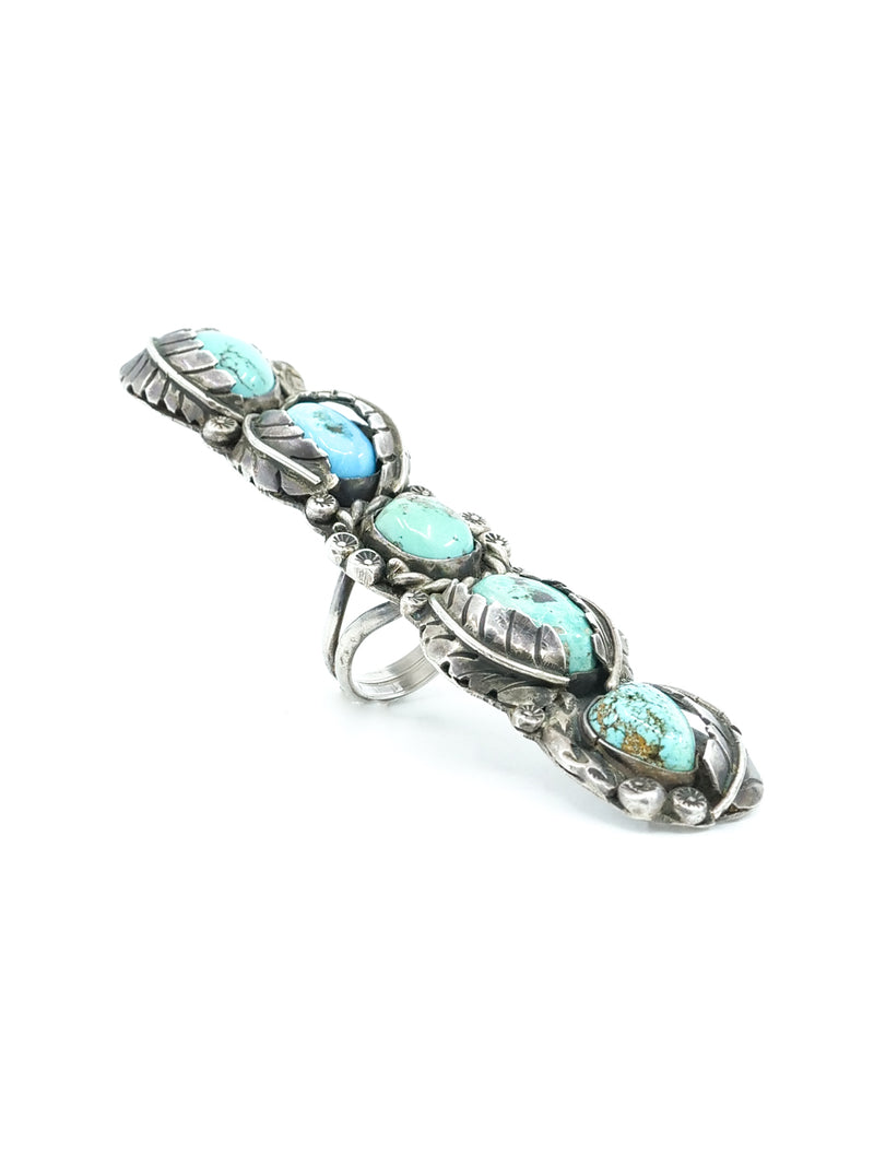 Five Stone Turquoise Sterling Ring Accessory arcadeshops.com