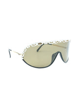 Christian Dior White Framed Shield Sunglasses Accessory arcadeshops.com