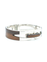 Gucci Sterling Silver and Wood Bangle Jewelry arcadeshops.com