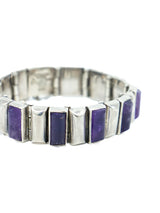 Mexican Sterling Silver and Amethyst Bracelet Jewelry arcadeshops.com