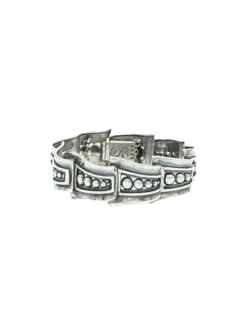 Margot de Taxco Sterling Silver Link Bracelet Jewelry arcadeshops.com