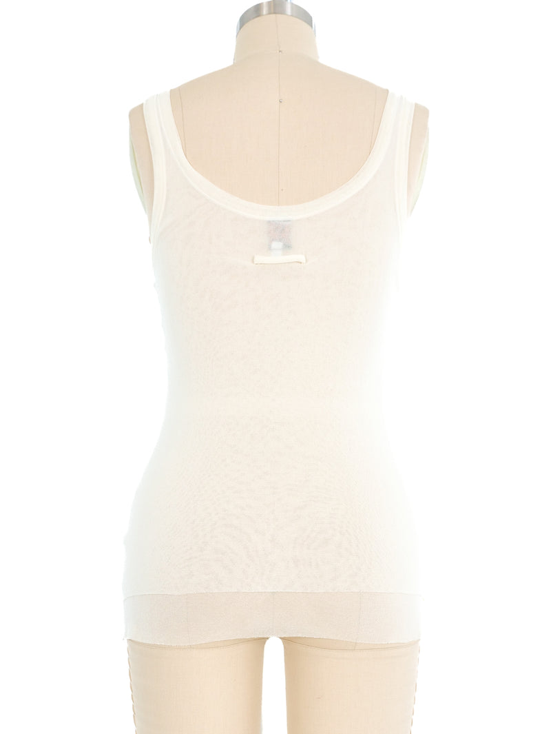 Jean Paul Gaultier Mesh Tank Top Top arcadeshops.com