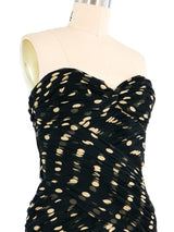 Vicky Tiel Printed Silk Ruched Mini Dress Dress arcadeshops.com