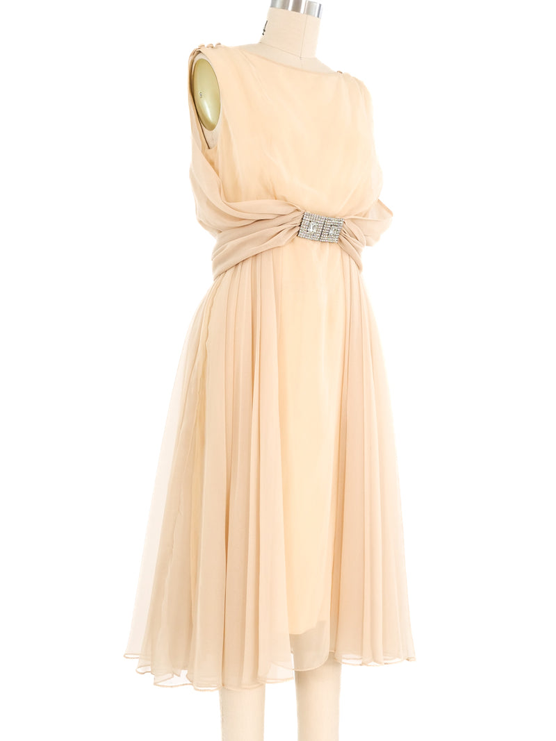 Helen Rose Crystal Accented Chiffon Dress Dress arcadeshops.com